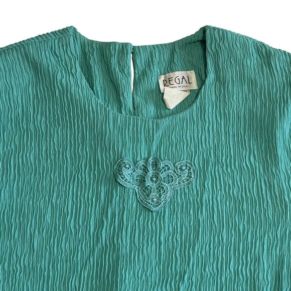 NWT 2 Piece Pant Suit Set Blouse Ribbed Dress Shirt Top Outfit USA Medium - Picture 4 of 15